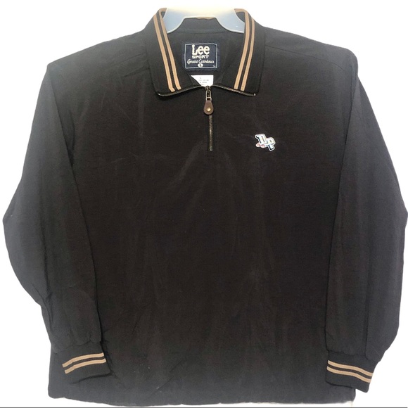 Vtg Lee Sport Nylon Windbreaker Dark Brown Size L - Picture 1 of 6